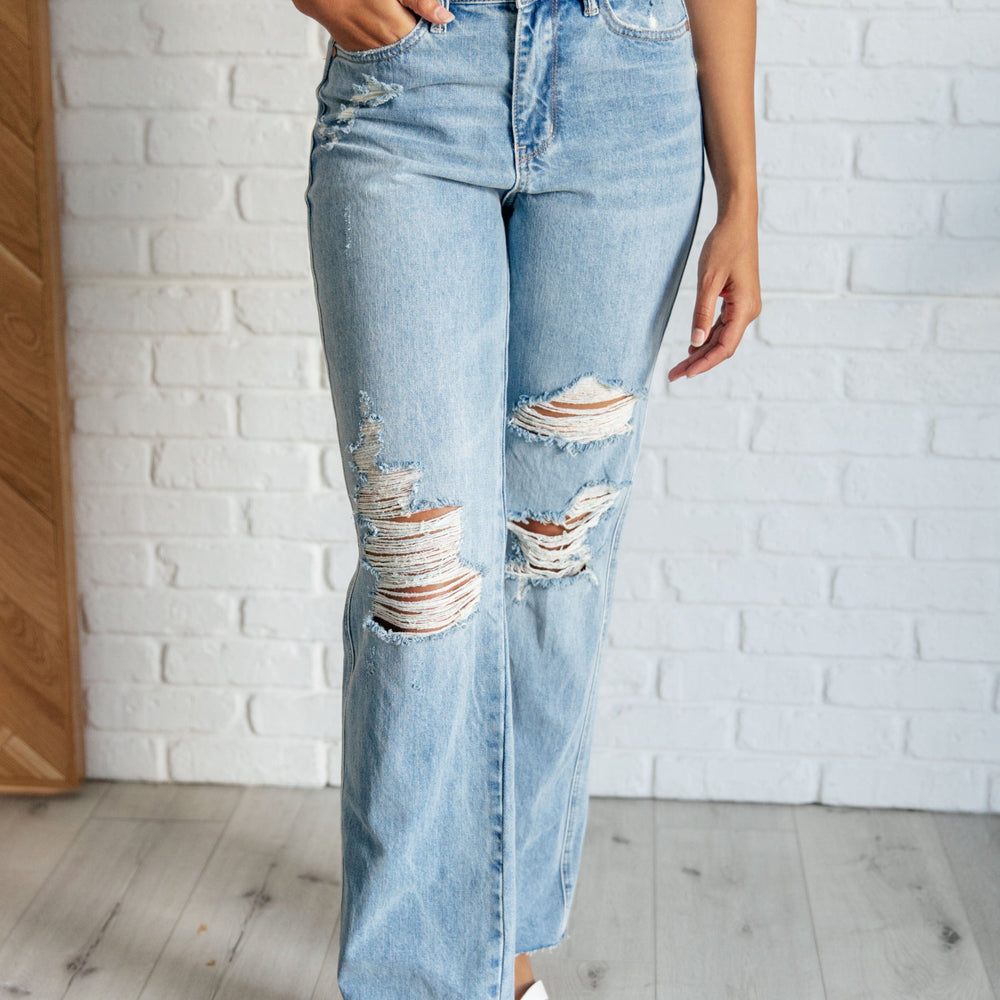 
                      
                        Ramona High Rise Rigid Magic Destroyed Straight Jeans
                      
                    