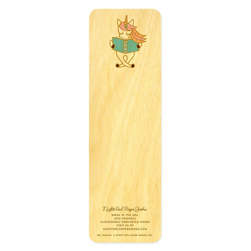 Unicorn Readers Wood Bookmark