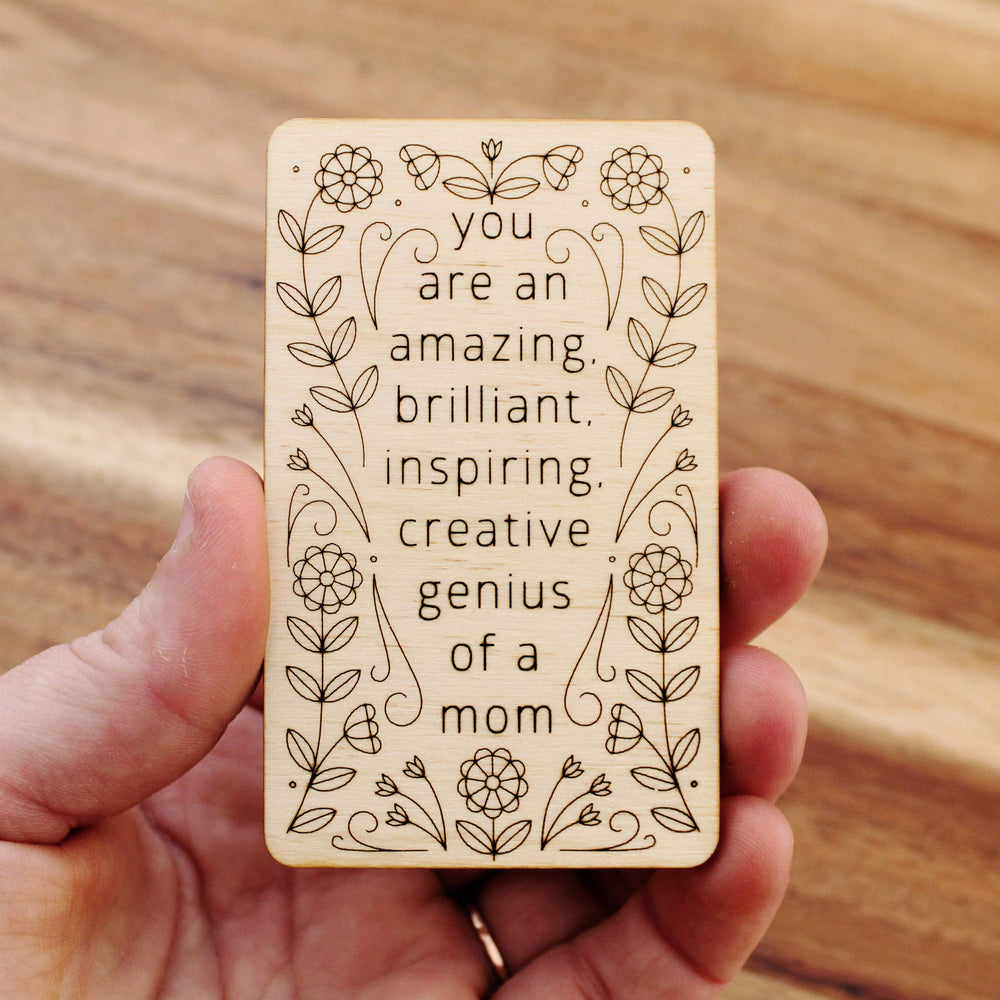 
                      
                        Mother's Day Mini Wood Card - Creative Genius of a Mom
                      
                    