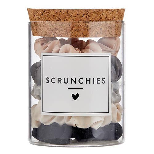 Satin Scrunchies Jar - Ivory Ombre