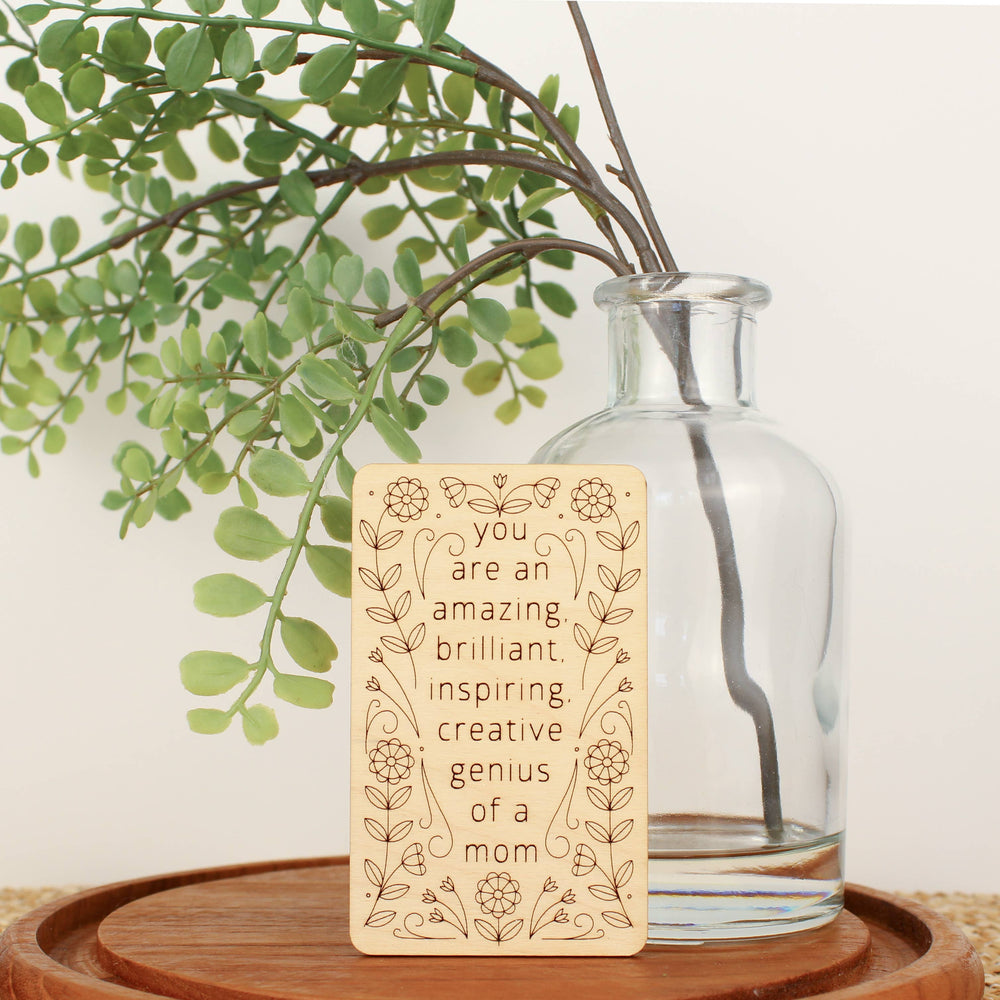 
                      
                        Mother's Day Mini Wood Card - Creative Genius of a Mom
                      
                    