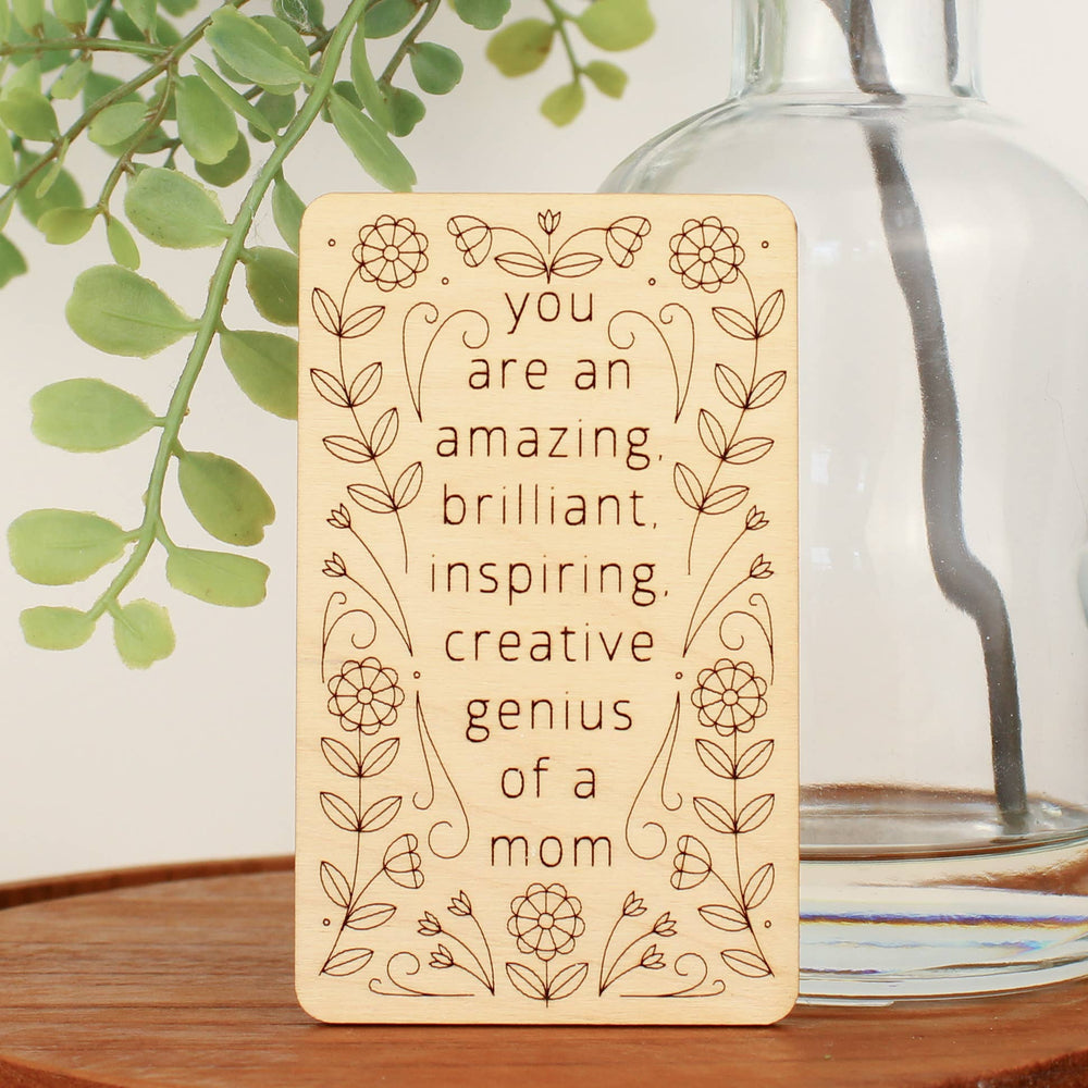 
                      
                        Mother's Day Mini Wood Card - Creative Genius of a Mom
                      
                    