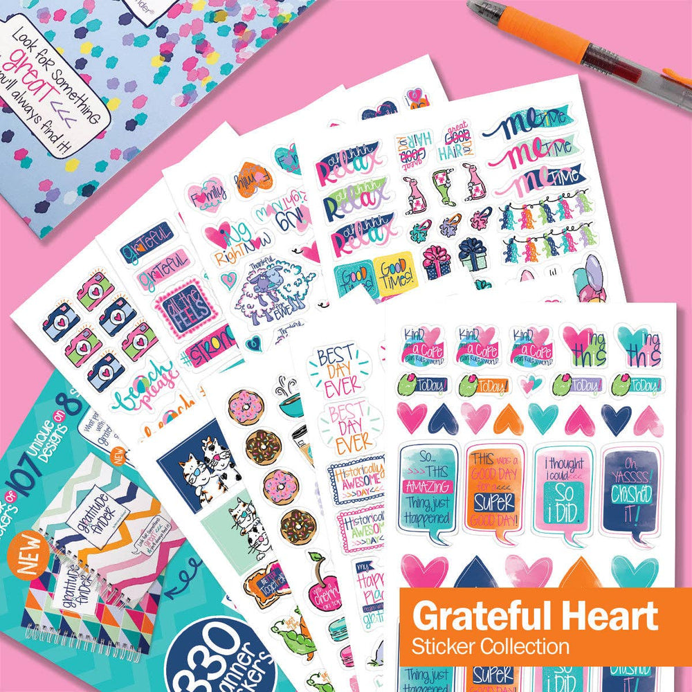 Grateful Heart Stickers for Journaling