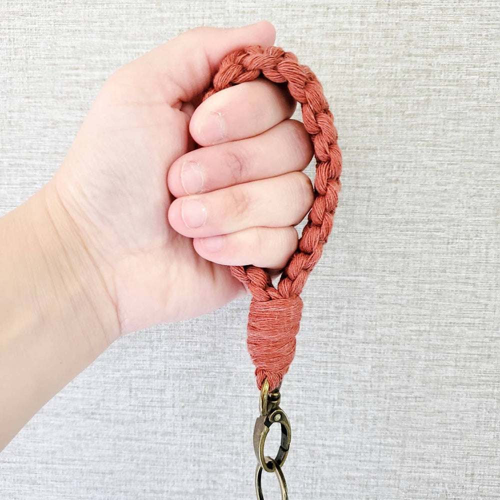 
                      
                        Mini Macrame Wristlet / keychain/ key fob
                      
                    