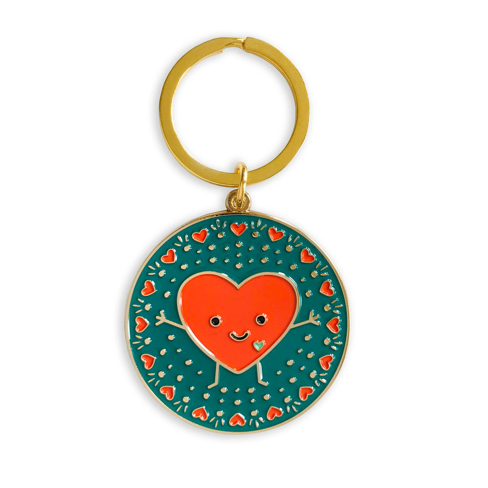 
                      
                        Happy Heart Enamel Keychain
                      
                    