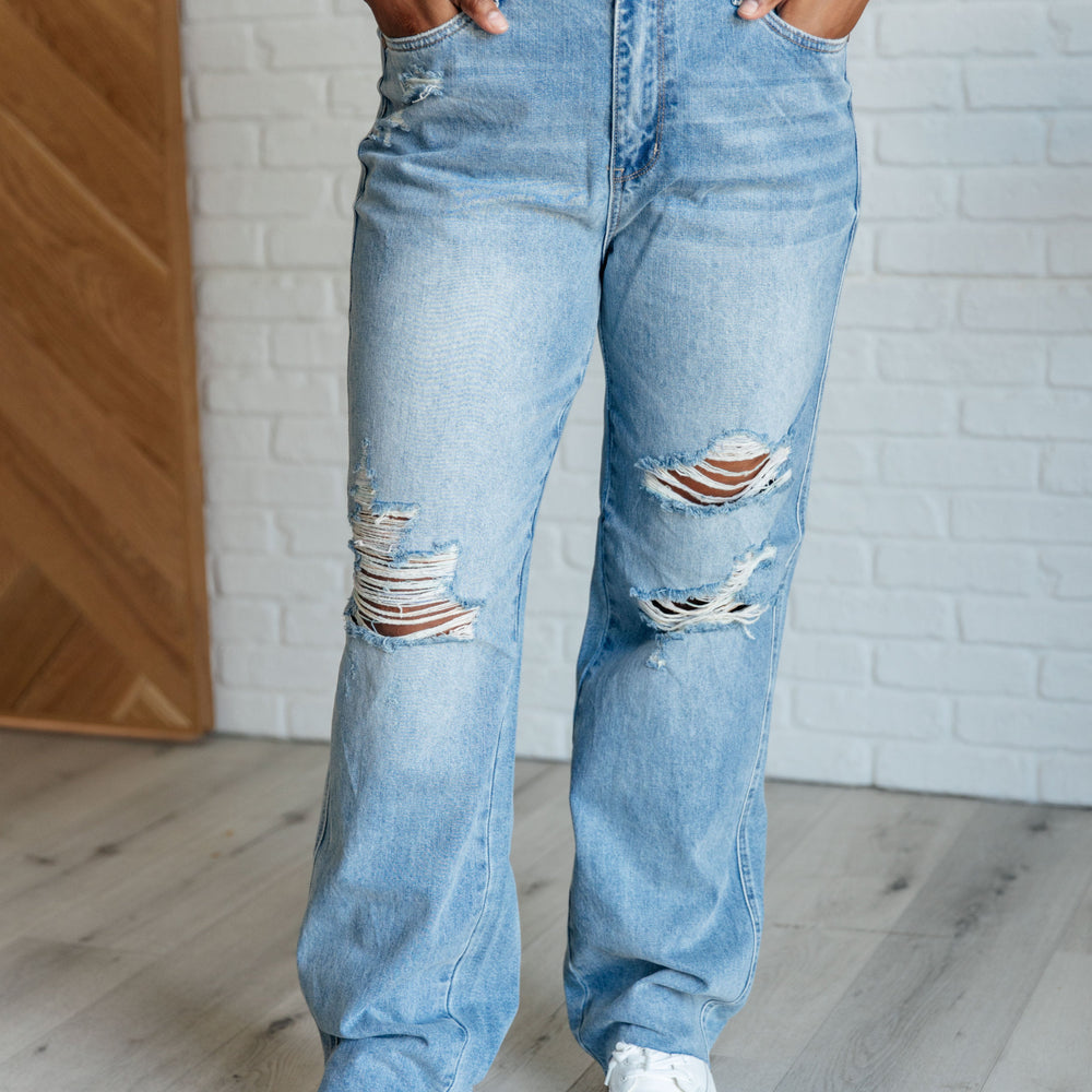 
                      
                        Ramona High Rise Rigid Magic Destroyed Straight Jeans
                      
                    