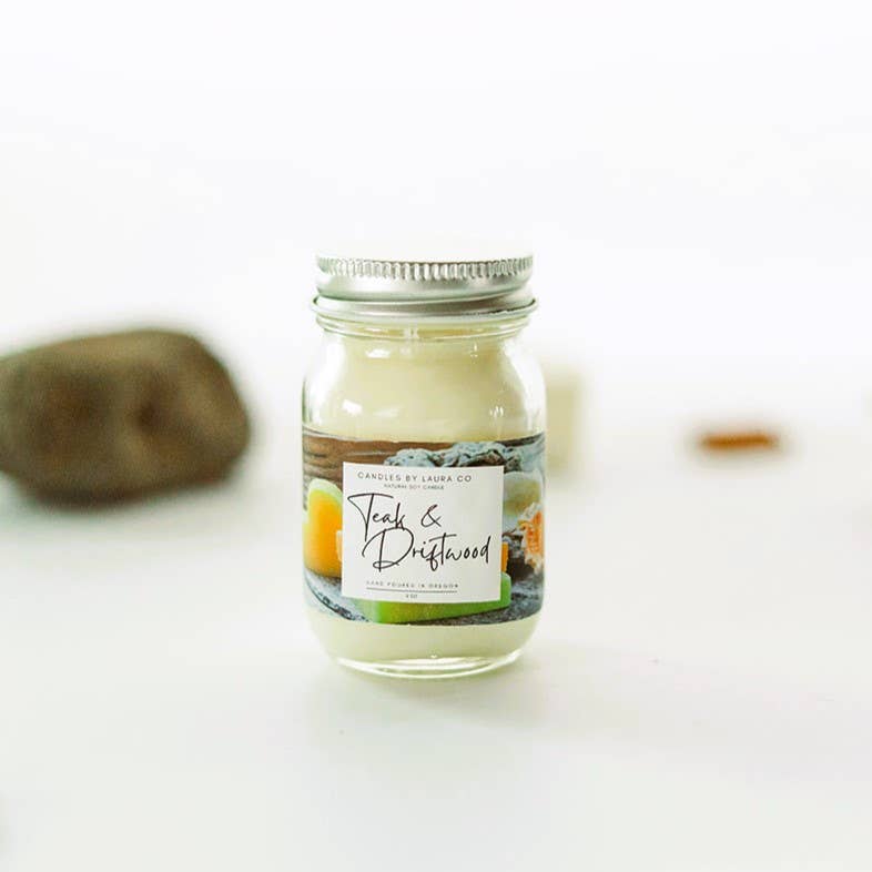 
                      
                        Mini Mason Jar Teak & Driftwood Soy Jar Candle
                      
                    