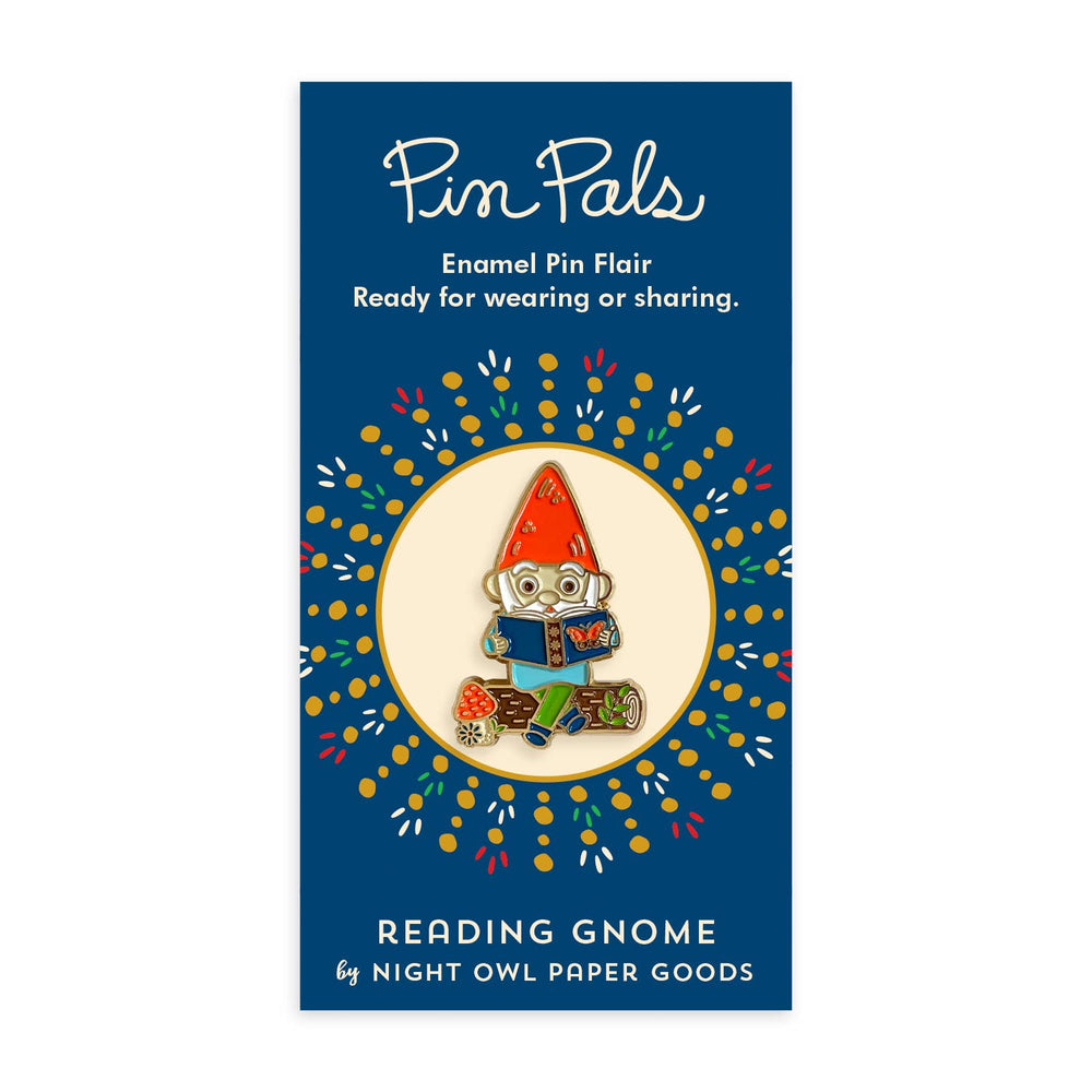 Reading Gnome Enamel Pin