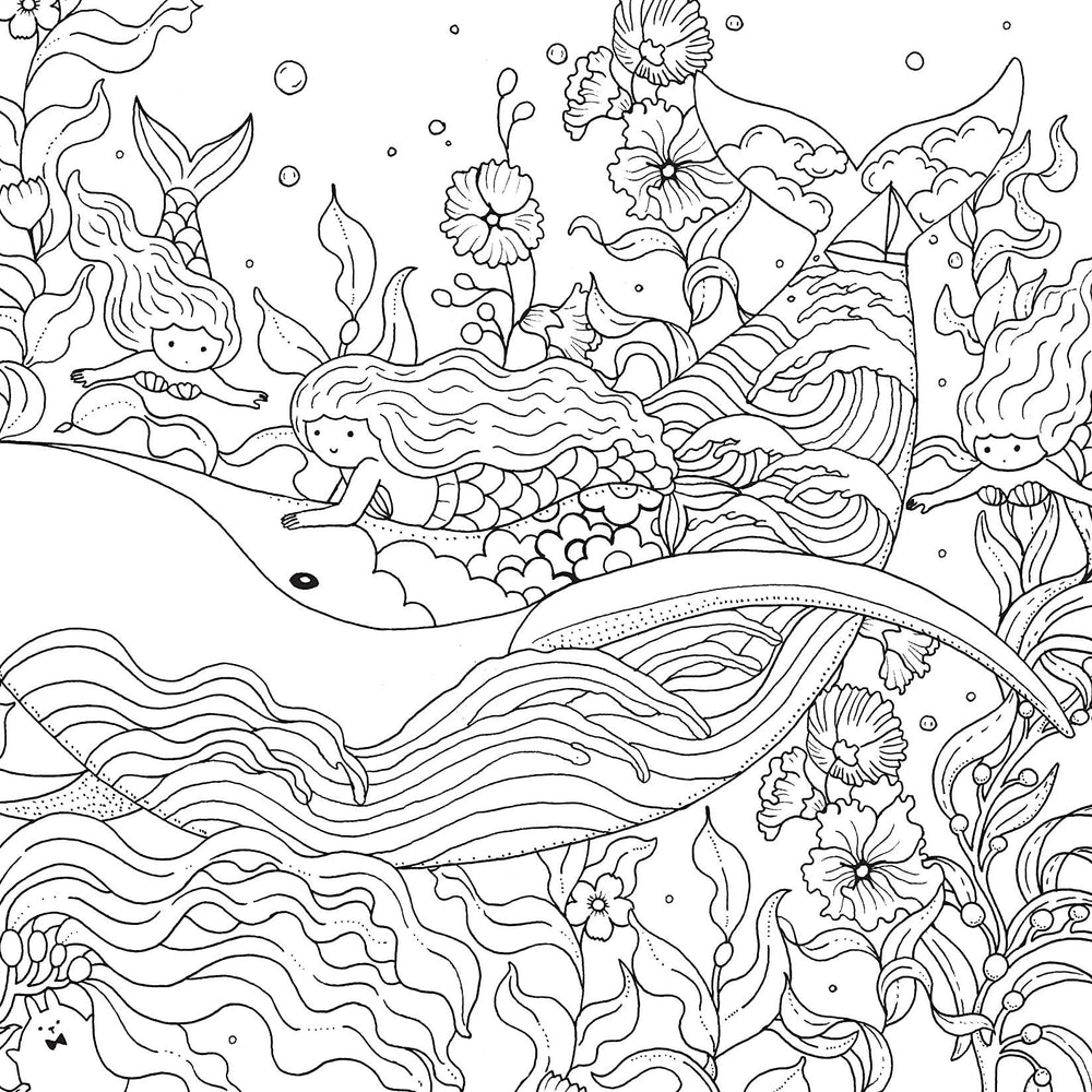 A Million Mermaids Coloring Book