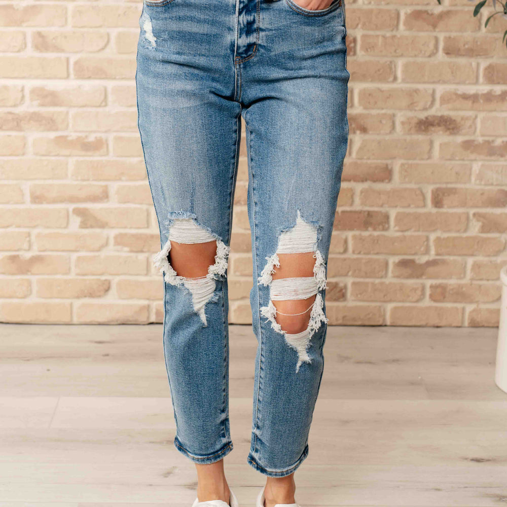 
                      
                        Frankie High Waist Distressed Boyfriend Jeans
                      
                    