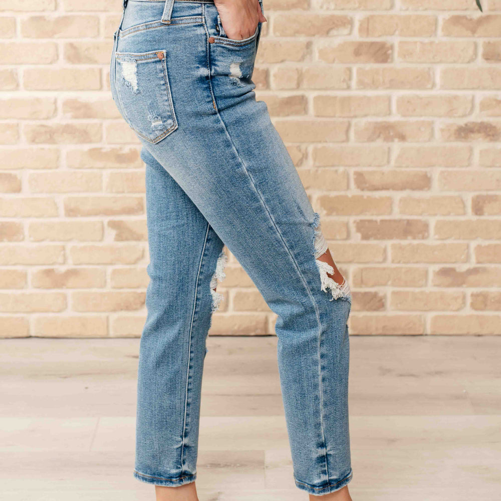 
                      
                        Frankie High Waist Distressed Boyfriend Jeans
                      
                    