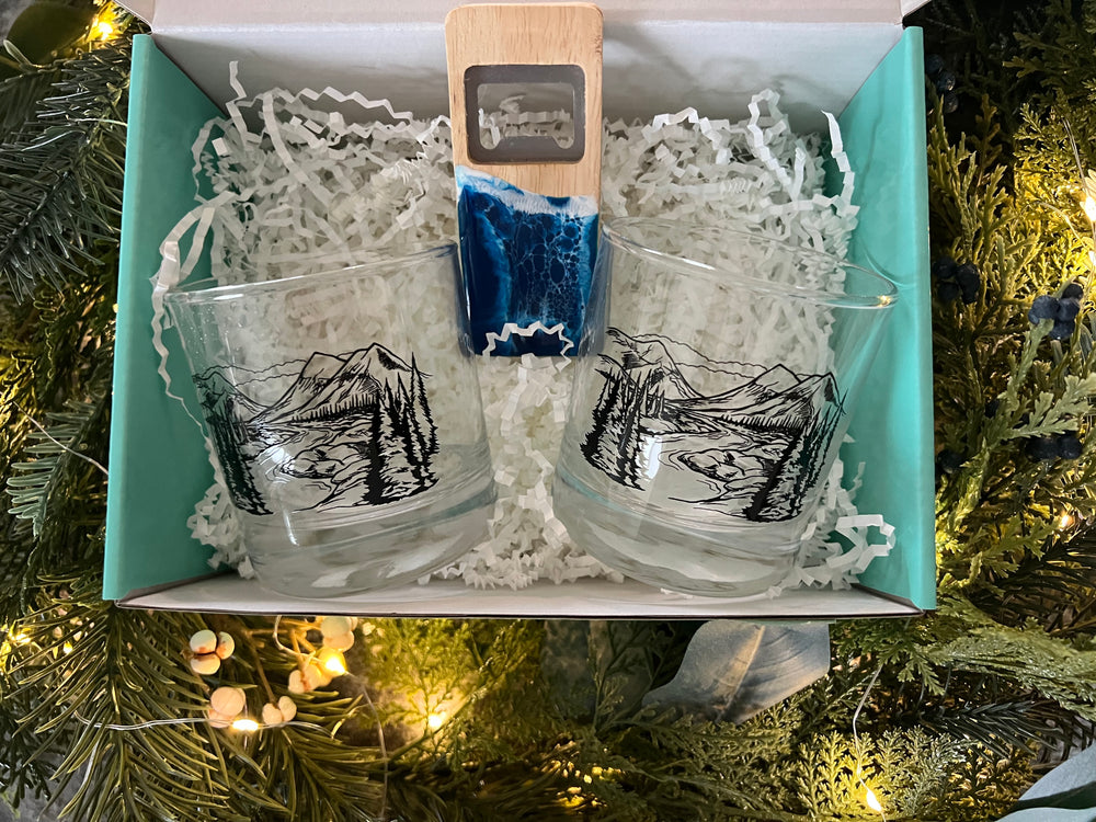 Mountain Glass Gift Set