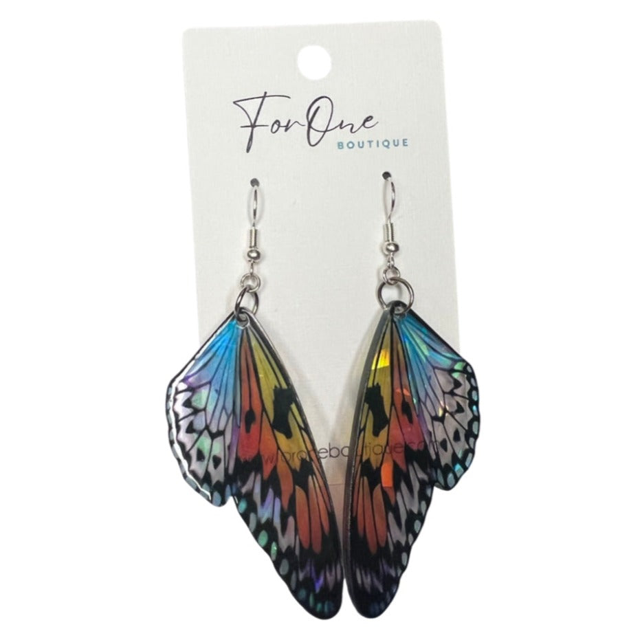 Holographic Butterfly Wing Earrings