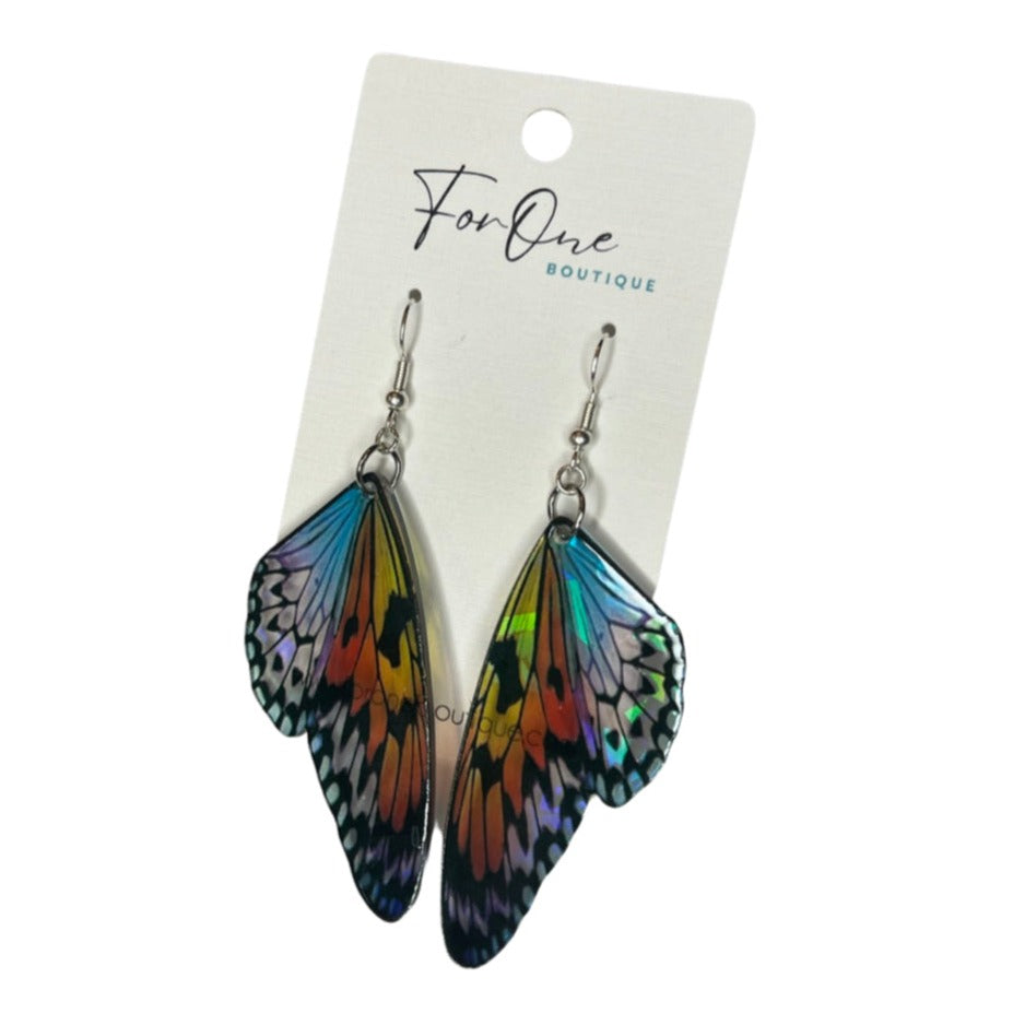 Holographic Butterfly Wing Earrings