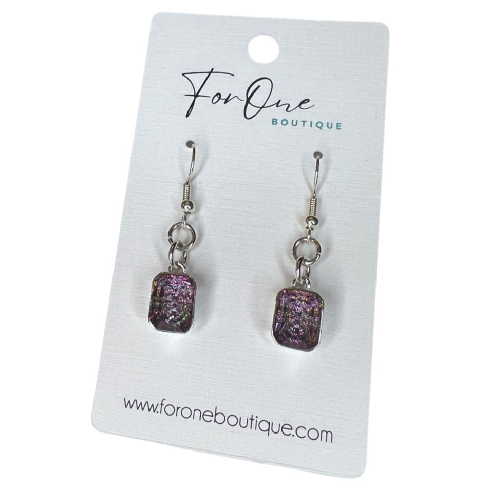 Purple Holographic Dangle Earrings