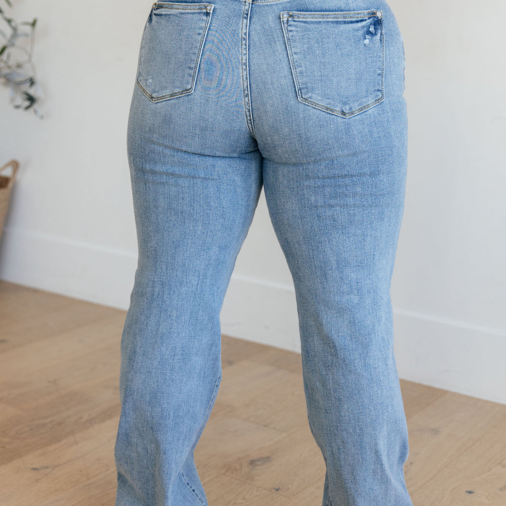 
                      
                        Mildred High Rise V Front Waistband Straight Jeans
                      
                    