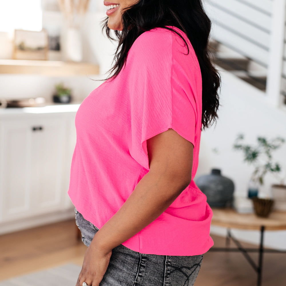 
                      
                        Passionately Pink V Neck Blouse
                      
                    