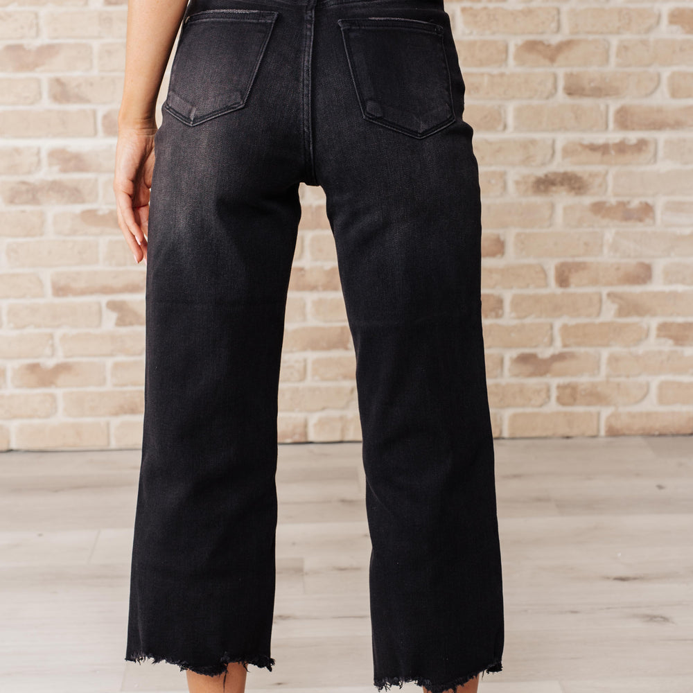 
                      
                        Ryan High Rise Button Fly Wide Leg Crop Jeans
                      
                    