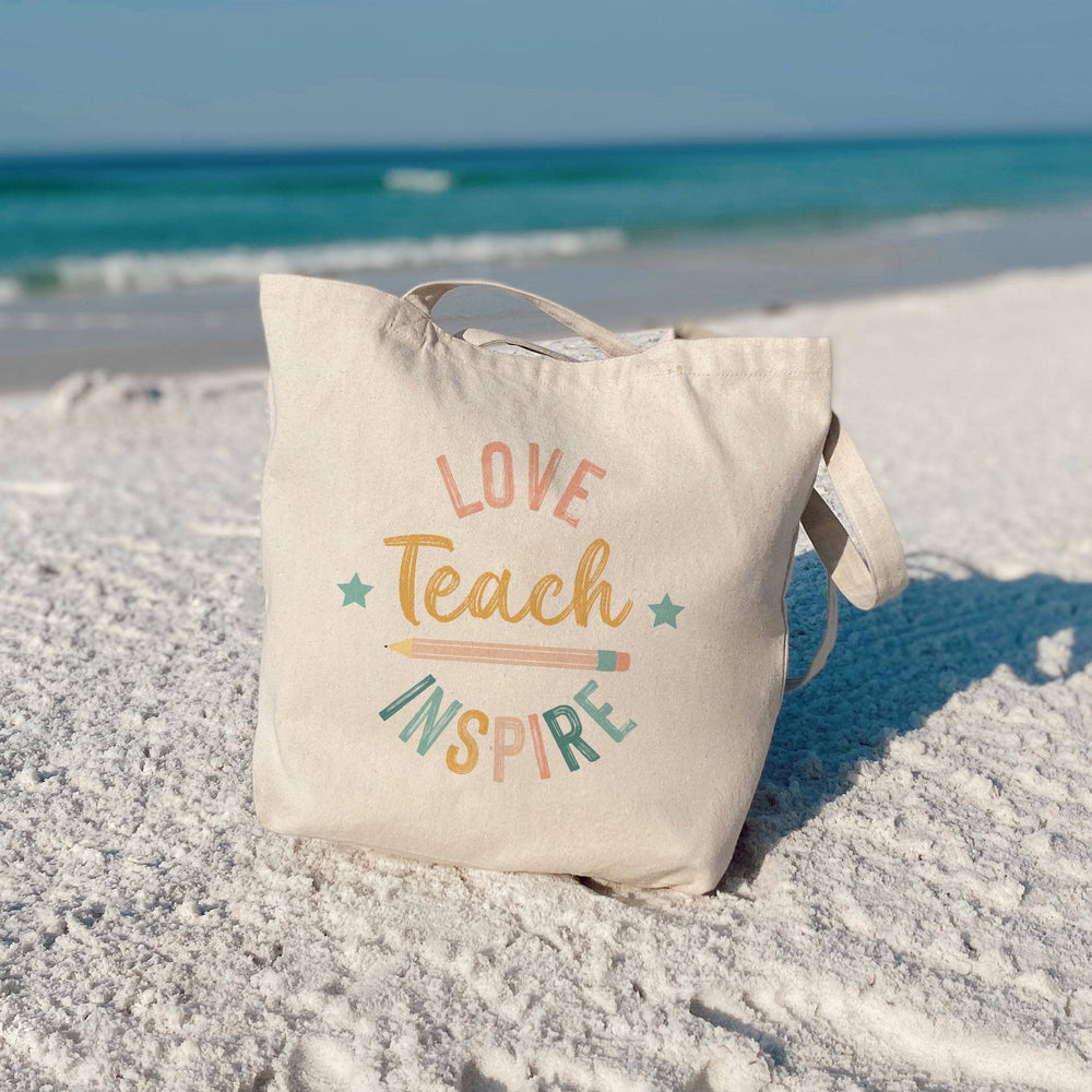 
                      
                        Love, Teach, Inspire Tote Bag
                      
                    