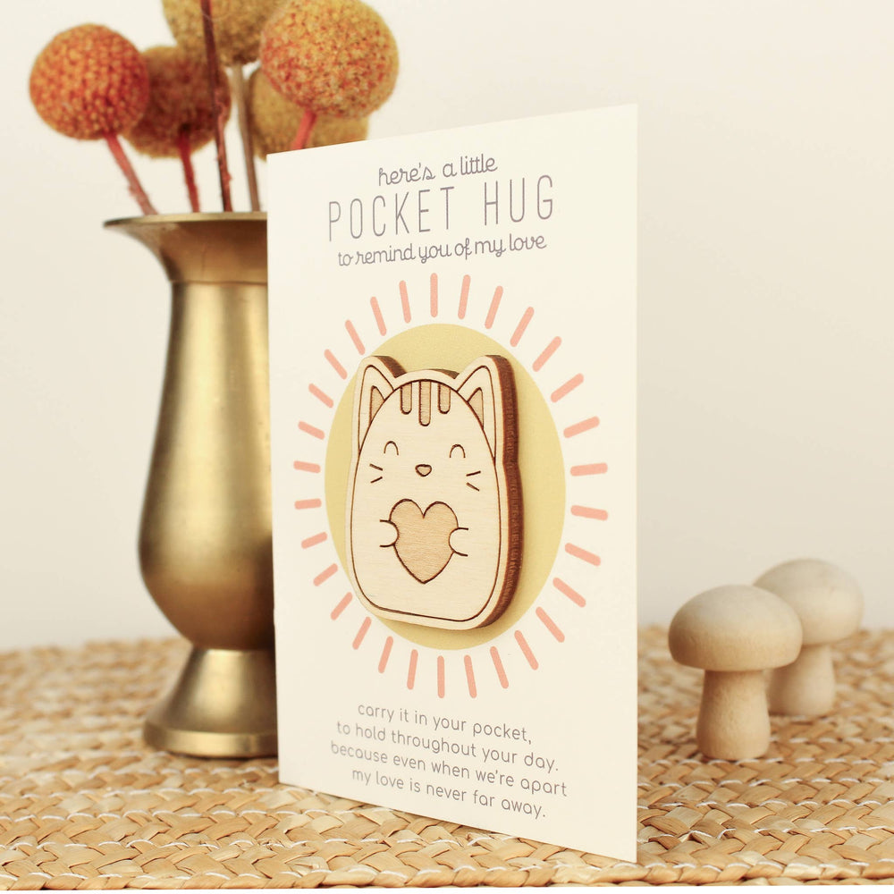 
                      
                        Wooden Pocket Hug, Thinking of You Token.
                      
                    