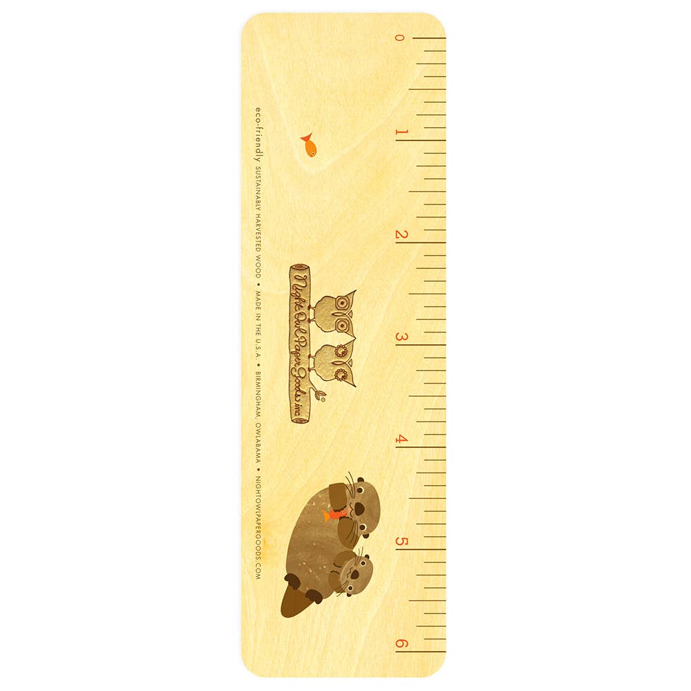 
                      
                        Emmit & Eli Otters Wood Bookmark / Ruler
                      
                    