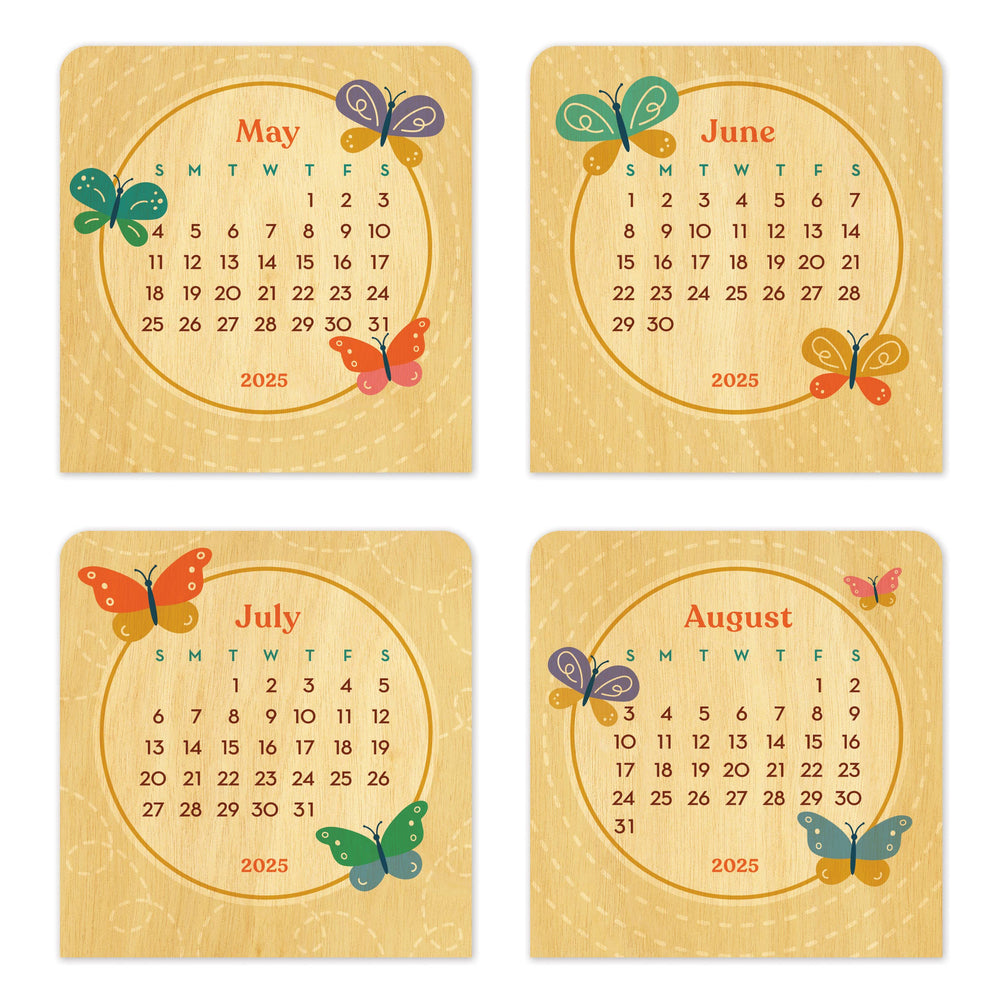 
                      
                        2025 Butterflies Mini Wood Desk Calendar
                      
                    