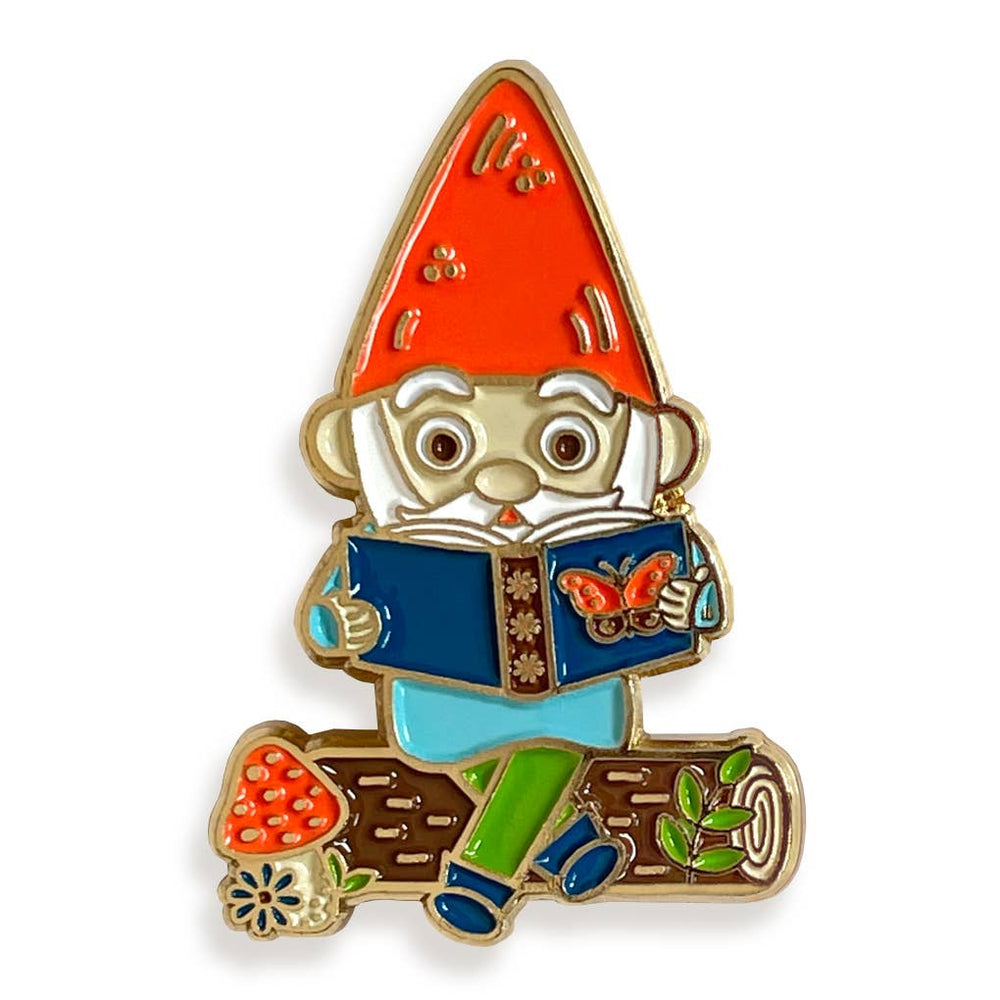 Reading Gnome Enamel Pin