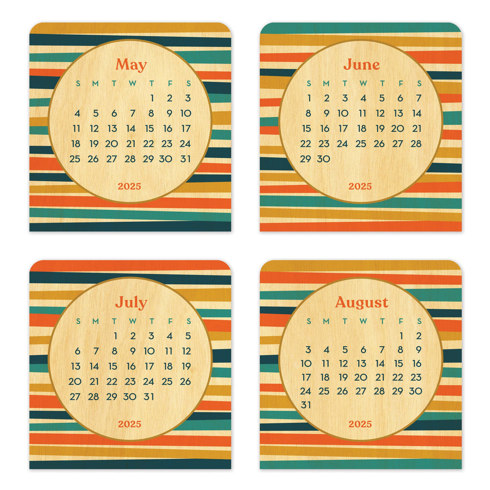 
                      
                        2025 Stripes Mini Wood Desk Calendar
                      
                    