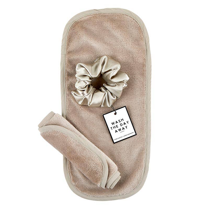 Face Cloth + Scrunchie Set - Flax