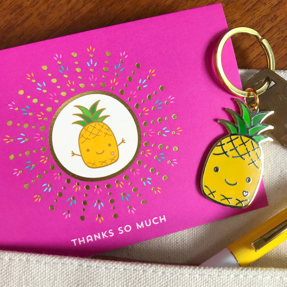 
                      
                        Happy Pineapple Enamel Keychain
                      
                    