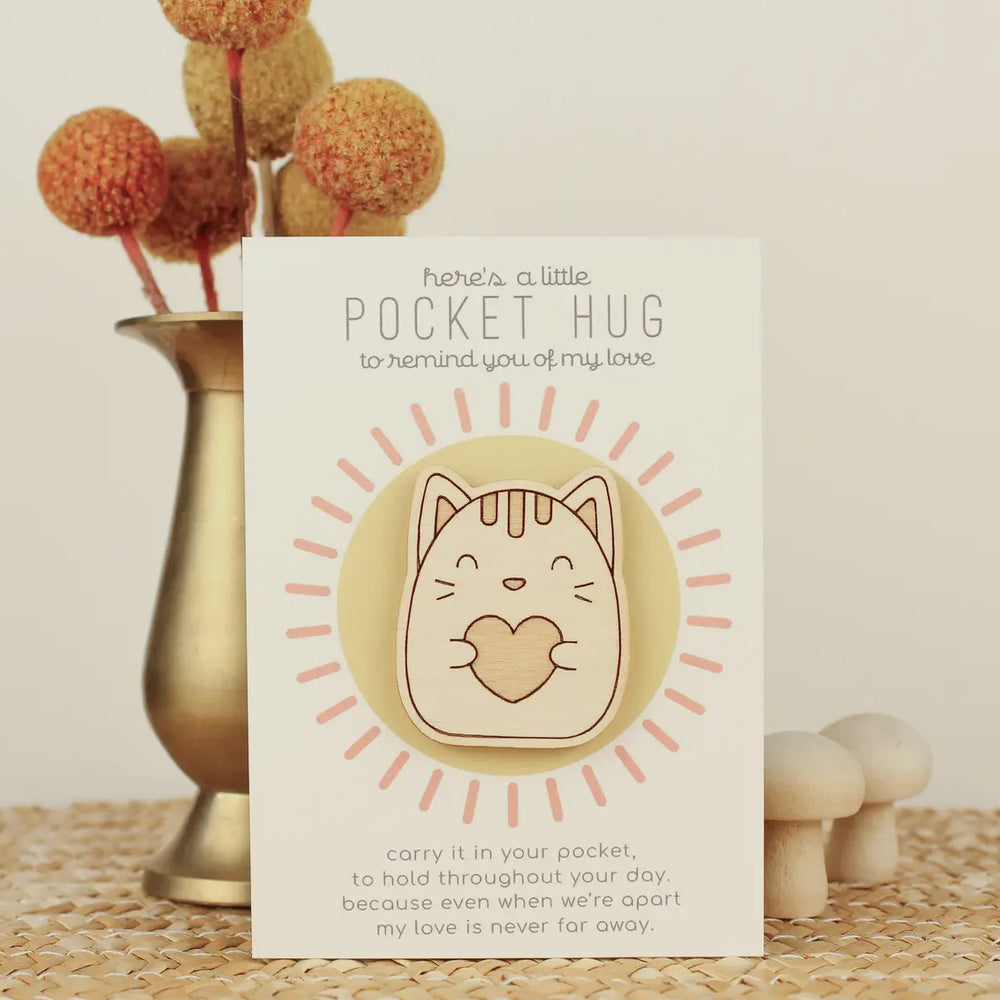 
                      
                        Wooden Pocket Hug, Thinking of You Token.
                      
                    