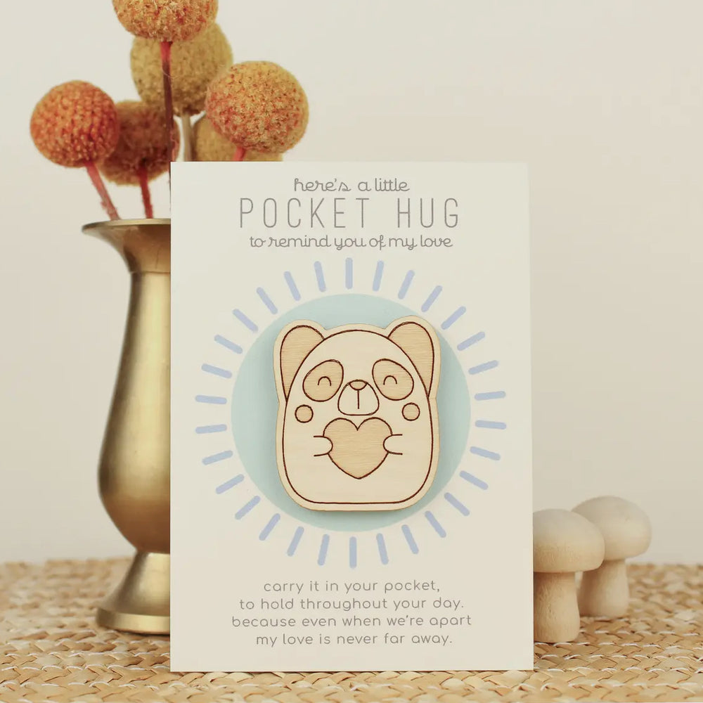 
                      
                        Wooden Pocket Hug, Thinking of You Token.
                      
                    