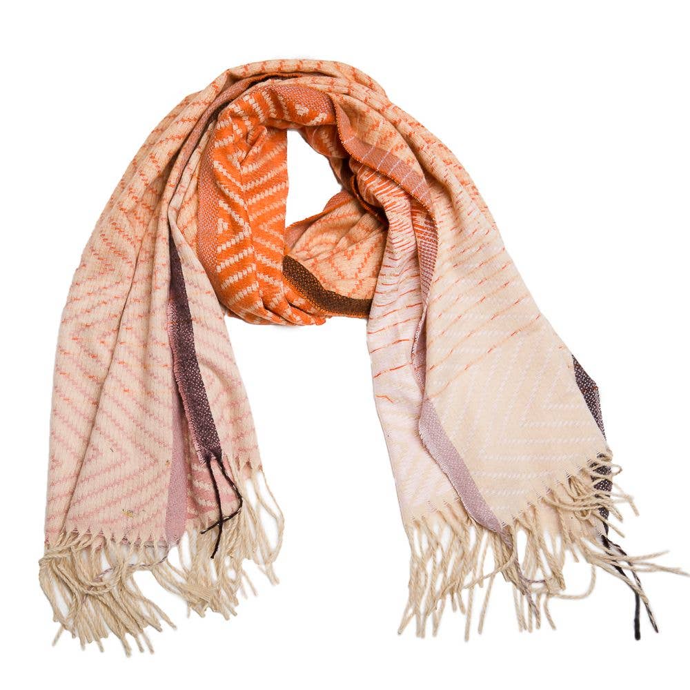 Orange and Pink Vera Scarf